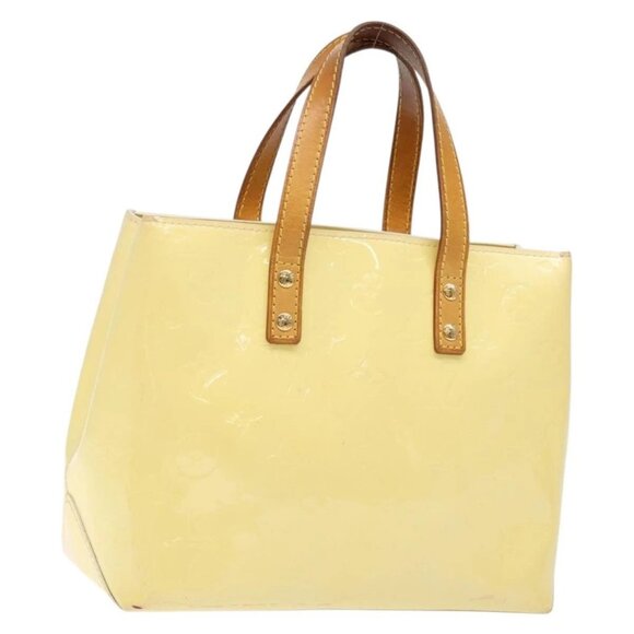 LOUIS VUITTON Monogram Vernis Reade PM Hand Bag Perle M91336 LV - Picture 1 of 15